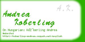 andrea koberling business card